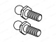 Mountain Top Lid Pair of Ball Studs for Struts - A06D