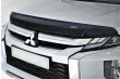 Dark Smoke Bonnet Protector with L200 Logo fitted on the Close-up view of the Mitsubishi L200 Series 6 