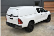 Hilux Extra Cab Tradesman Canopy High Roof Solid Rear Door In 040 White Ladder Rack Compatible