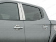 Door pillar trims in stainless steel for Mitsubishi L200
