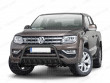 Black A-Bar with Cross Bar and Axle Bars fitted to the VW Amarok 2017-2020 
