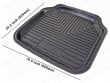 Trux Heavy Duty 4 Piece Rubber Deep Tray Universal Floor Mud Mats