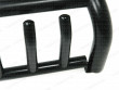 Black powder coated front bull bar in 70mm stainless steel