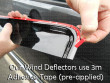 3M self-adhesive installation wind deflectors, Mercedes M Class 98-06