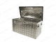 250 Litre Aluminium Chequer Plate Tool Box - L102cm x W52cm x H51.5cm