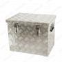 Small Aluminium Chequer Plate Tool Box, Lid Closed, Handle Showing