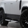 Silver Side Steps for Land Rover Defender 110 LWB