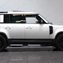 Silver with Black Side Steps for the Land Rover Defender 110 LWB