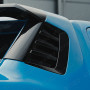 Close-up view of the lustrous gloss black ABS side fins