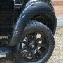 Close up of Matte Black Wheel Arches 
