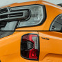 Gloss Black Headlight and Tail Light Covers for 2023 Onwards Ford Ranger