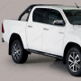 Toyota Hilux Invincible X Black Oval Side Bars