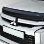Close-up view of the Mitsubishi L200 Series 6 Bonnet Protector with L200 Logo