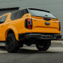 Cyber Orange 2023 Ford Ranger fitted with an Alpha Type-E Air Canopy