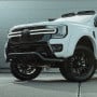 Night Hawk Grille fitted to White 2023+ Ford Ranger