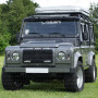 Land rover Defender fitted with LED lights