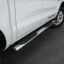Oval side bars with rubber steps for VW Amarok