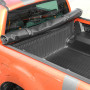VW Amarok 2011-2020 Soft Roll Up Tonneau Cover - displayed fully open