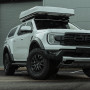 2023 Raptor fitted with an Aeroklas Hardtop Canopy and Roof Tent