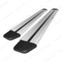 Alloy side steps with black rubber for Mitsubishi Shogun
