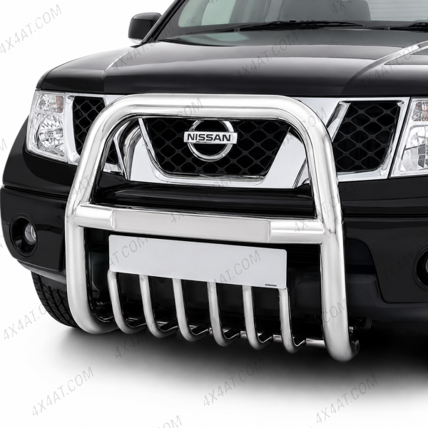 Stainless Steel Bull Bar with Axle Bars To Fit Nissan Navara D40 2005-2010