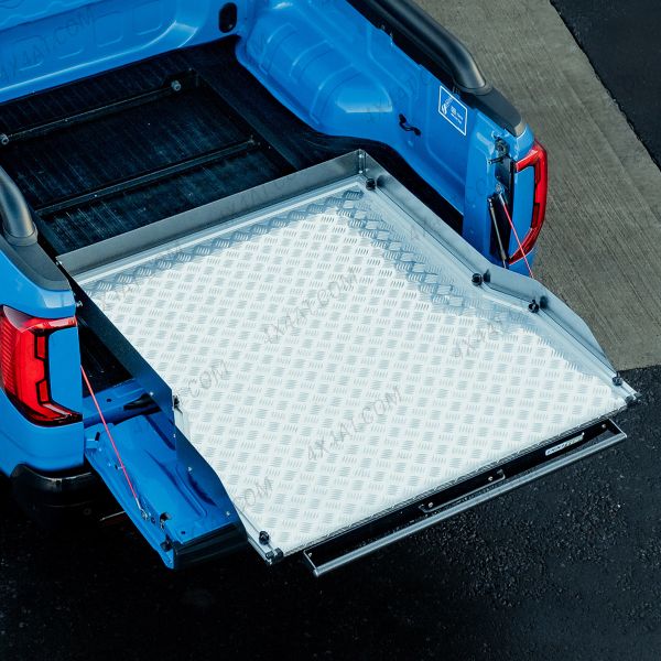 Wide Chequer-Plate Bed Slide for 2023+ VW Amarok