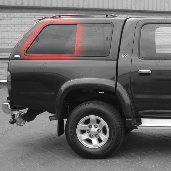 Alpha GTX O/S Rear Side Window Glass for Toyota Hilux & D22 & D-Max