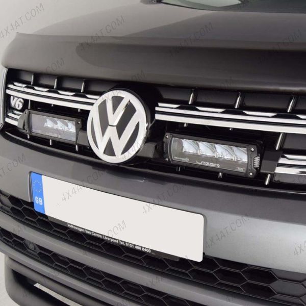 Close-up view of the VW Amarok 2017-2020 Lazer Lamps Triple-R 750 Elite Integration Kit