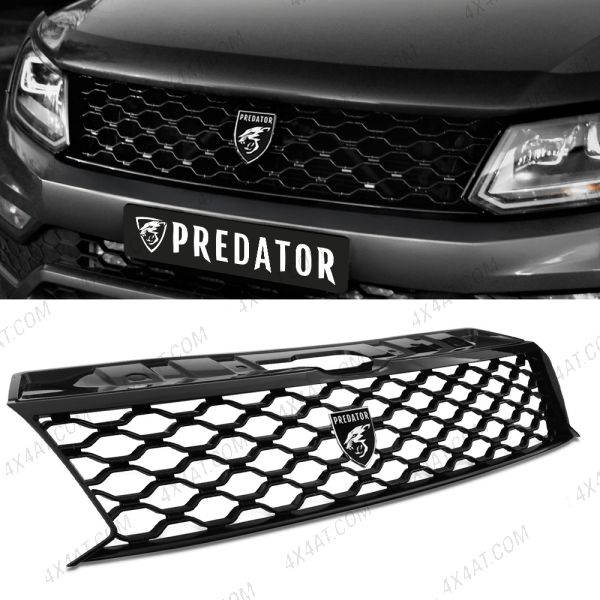 Predator XV-R Gloss Black Mesh Grille fitted on the VW Amarok 2017-2020 