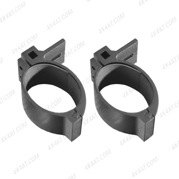 Pair of Black Alloy Spot Light Brackets 3.5" Oval Tube