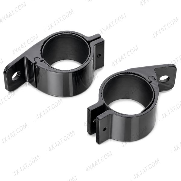 LIGHT BAR BRACKETS – BLACK 76MM – PAIR