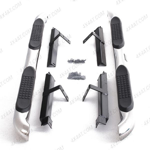 Honda CR-V 2012-2016 Stainless Steel Side Bars with Black Treads