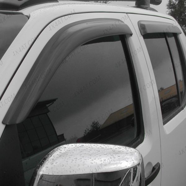 Nissan Navara D40 Set of 4 Dark Smoke Wind Deflectors