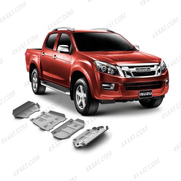 Isuzu D-Max 2012 to 2016 4mm Alloy Underbody Skid Plates
