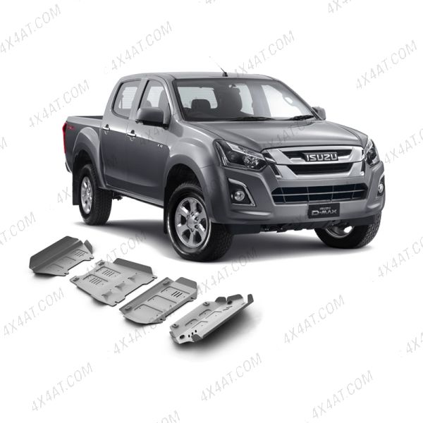 Isuzu D-Max 2017 to 2020 4mm Alloy Skid Plates for Underbody