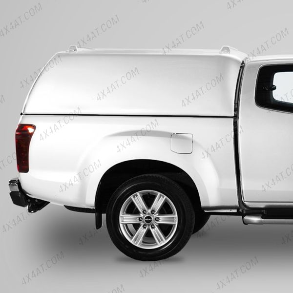 Isuzu D-Max Extended Cab 2017-2020 ProTop Tradesman Canopy in 527 Splash White - Solid Rear Door