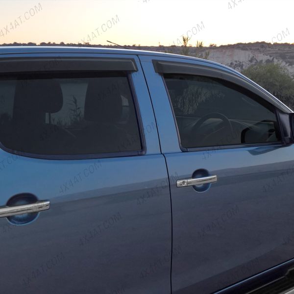 Trux quad window door visors on an Isuzu D-Max 2012 to 2020