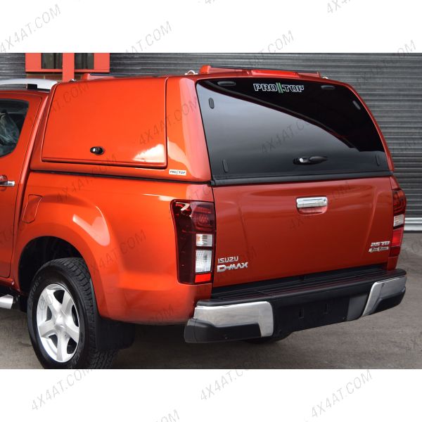 Ex-Demo Isuzu D-Max 2017-2020 ProTop Gullwing Canopy with Glass Rear Door in 533 Tundra Green