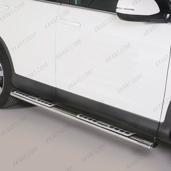 Honda CR-V 2012-2016 Stainless Steel Side Bars with Alloy Treads