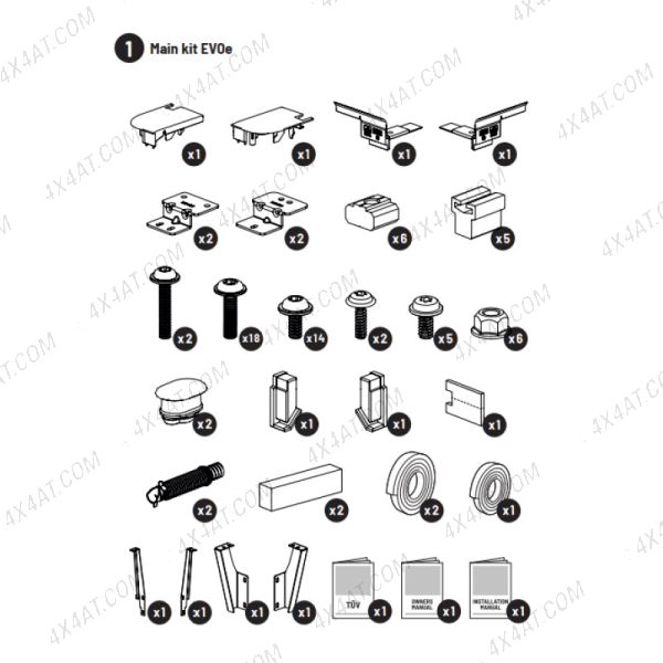 Ford Ranger 2023- Fitting Kit for Mountain Top EVOe