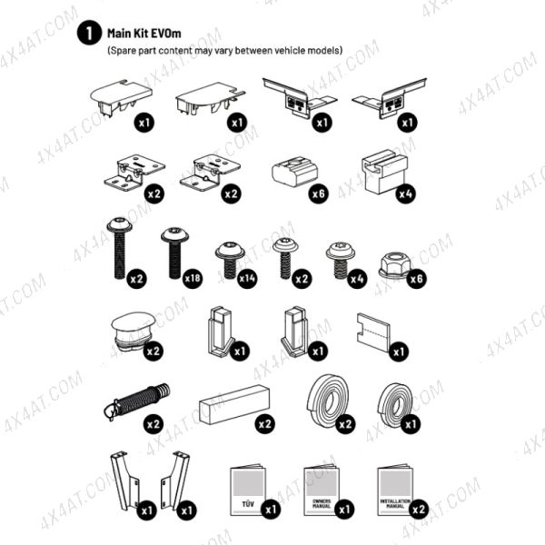 Ford Ranger 2023- Fitting Kit for Mountain Top EVOm