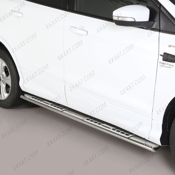 Ford Kuga 2016-2019 Stainless Steel Side Bars with Alloy Rubber Treads