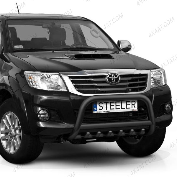 Toyota Hilux 2005-2011 Black Powder Coated Bull Bar with Axle Bars