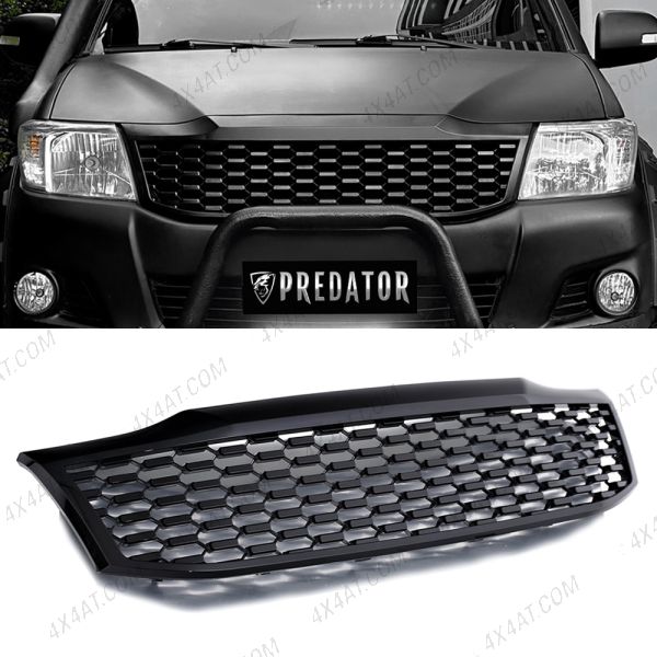 Gloss Black Mesh Grille for Hilux 11-16