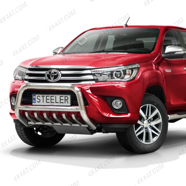 Toyota Hilux Front Bar - Stainless Steel A-Bar With Axle Bar