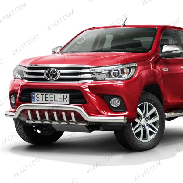 Toyota Hilux 2016-2020 70mm Stainless Steel Spoiler Bar with Axle Bars