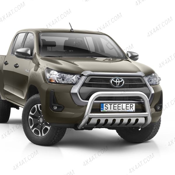 Toyota Hilux 2021- Stainless Steel A-Bar with Axle Plate