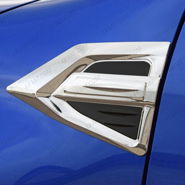 Toyota Hilux 2021- Side Wing Garnish (Black And Chrome)