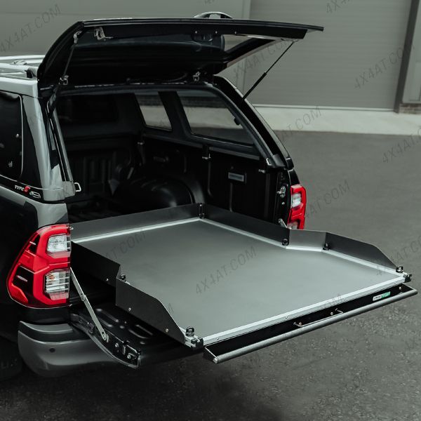 Toyota Hilux fitted with Rhino Sliding Tray