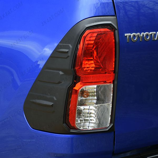 Toyota Hilux 2016-2020 Black Rear Light Covers / Tail Light Surrounds